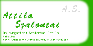 attila szalontai business card